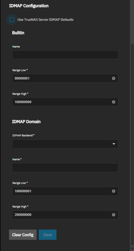 IDMAP Configuration IDMAP Configuration