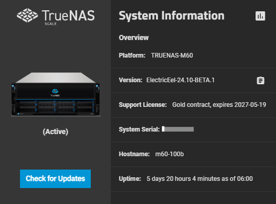 System Information Widget for iX Systems System Information Widget for iX Systems