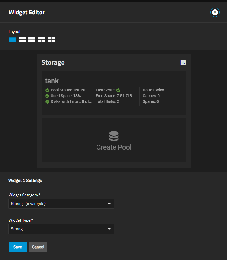 Widget Editor for Existing Widget Widget Editor for Existing Widget