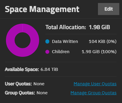 Space Management Widget Space Management Widget
