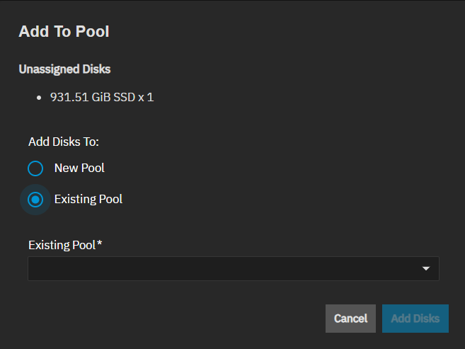 Add To Pool - Existing Pool Add To Pool - Existing Pool