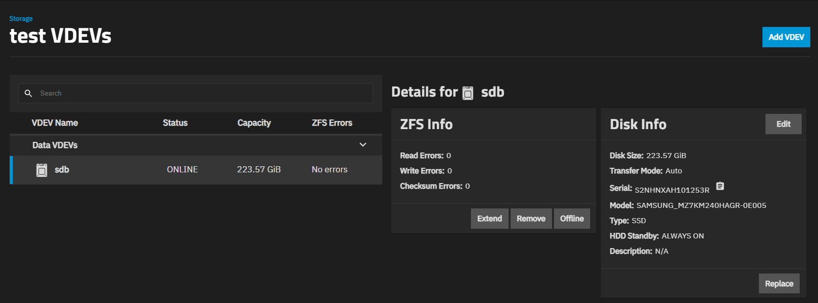 Data VDEV Expanded Data VDEV Expanded