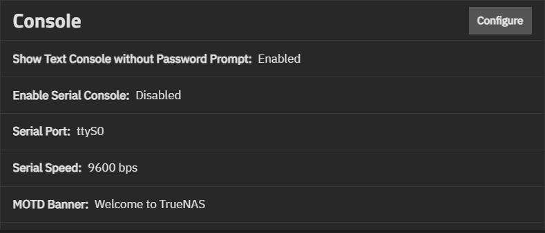Console Widget Console Widget