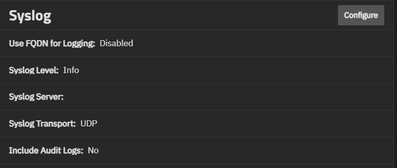 Syslog Widget Syslog Widget