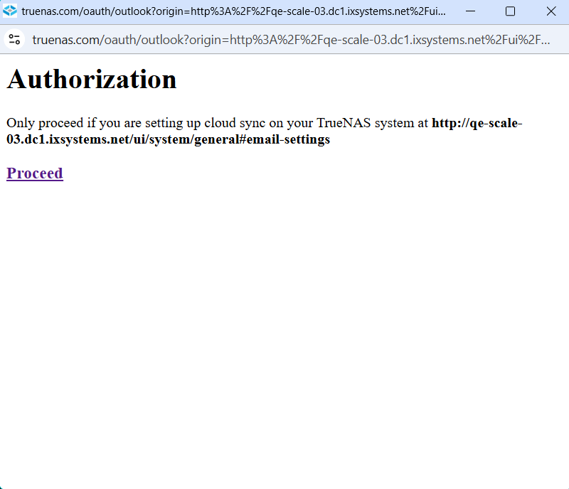 Outlook Authorization Screen Outlook Authorization Screen