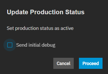 Update Production Status Update Production Status