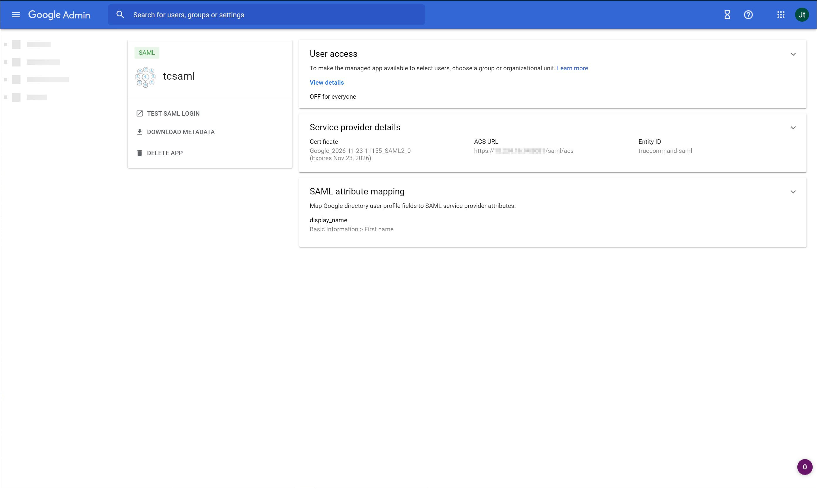 GA SAML App Click View Details Cropped GA SAML App Click View Details Cropped