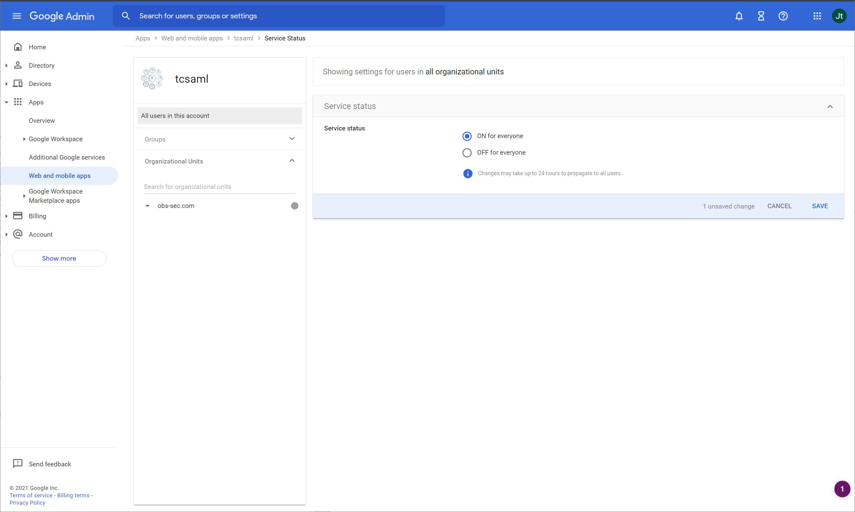 GA SAML App Set Service Status On For Everyone Cropped GA SAML App Set Service Status On For Everyone Cropped