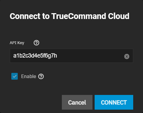 Connecting TrueNAS to TrueCommand Cloud TrueCommandCloudConnectAPIKey
